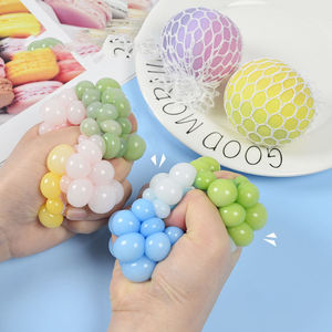 Bán buôn biểu tượng tùy chỉnh ba màu sắc lưới bóng căng thẳng cứu trợ Squishy Fidget Đồ chơi - Product Image 4