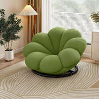 Fauteuil d'appoint en velours rembourré pour salon, balancelle à bascule avec pieds en acier inoxydable, coussin moelleux en éponge, mobilier de loisirs pour appartement