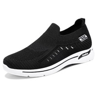 Chaussures de course décontractées pour hommes, nouvelle collection printemps-été-automne, respirantes, en tissu uni, baskets à absorption des chocs