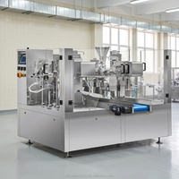 Machine d'emballage rotative R8-300 à 8 stations pour sachets préformés, avec fonctions de prélèvement, d'ouverture, de remplissage et de scellage automatiques, pour aliments surgelés, fruits secs et condiments
