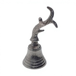 Campana Decorativa Navideña con Asa Estilo Cuerno de Ciervo, Campana Decorativa Hecha a Mano, Diseño Vintage, Campanas de Metal, Ideas de Regalos Originales - Product Image 1