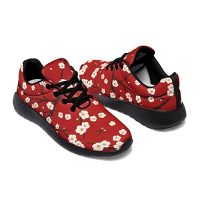 Factory Wholesale Sports Running <strong>Shoes</strong> Customized <strong>Plum</strong> Blossoms Printed Sneakers Women Lightweight Casual Walking <strong>Shoes</strong> - Product Image 6