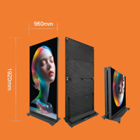 Écran d'affichage LED pliable P1.25 P1.53 P1.86 P2 P2.5 pour la publicité en magasin de détail
