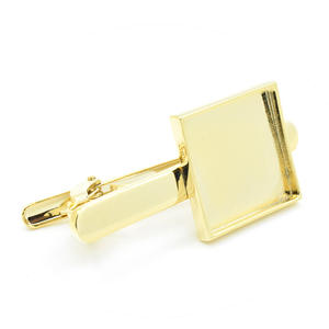 Pince à cravate personnalisée bricolage pince à cravate smoking plateau carré blanc bijoux tendance épingle à cravate en <span class=keywords><strong>laiton</strong></span> <span class=keywords><strong>pierre</strong></span> principale pour costume formel chemise cadeau - Product Image 2