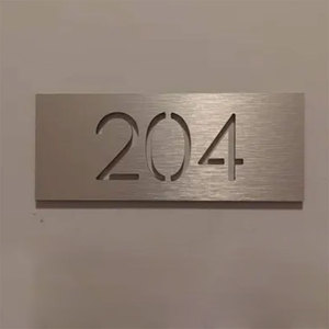 <span class=keywords><strong>Lettres</strong></span> et chiffres d'adresse personnalisés No Led Apartment Number Aluminum Metal Gate Sign - Product Image 2