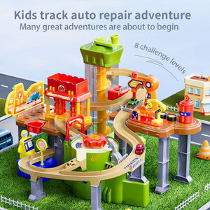 Circuit de <span class=keywords><strong>Voiture</strong></span> Multifonctionnel DIY avec Élévateur et Atelier de Réparation pour Enfants – Jouet Éducatif Interactif de <span class=keywords><strong>Parking</strong></span> - Product Image 6