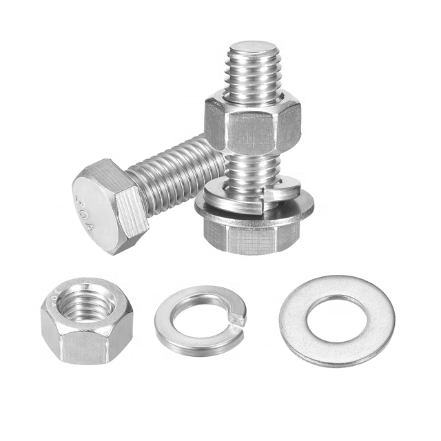 5/8" Classe 4.8 Galvanized Steel Full Threaded Hexagon Bolts Screw Astm M5 M6 M8 M16 Zinc Plated Fasteners and Hex Bolts