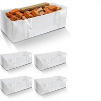 Sacs de déchets pliables en polypropylène réutilisables Honoson pour déchets de jardin, utilisation agricole, capacité de 3 500 lb (5 pièces, 94 pouces)