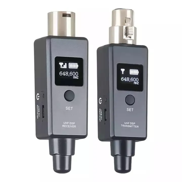 U3 Plug-on Microphone Audio Transmitter and Receiver for XLR Dynamic Micr Audio Mixer Wireless Audio System