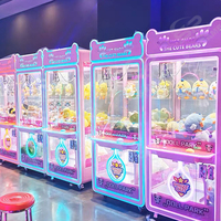 Distributeur automatique de griffes de poupée à pièces 1 joueurs jouets animaux en peluche jeu de grue Double robinet ufo Catcher Machine