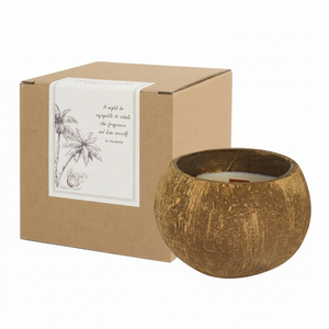 Bougie d'encens en cire de soja luxueuse en coquille de noix de coco, huile essentielle, vente en gros, sur mesure, haut de gamme, souvenirs transfrontaliers pour la maison - Product Image 1