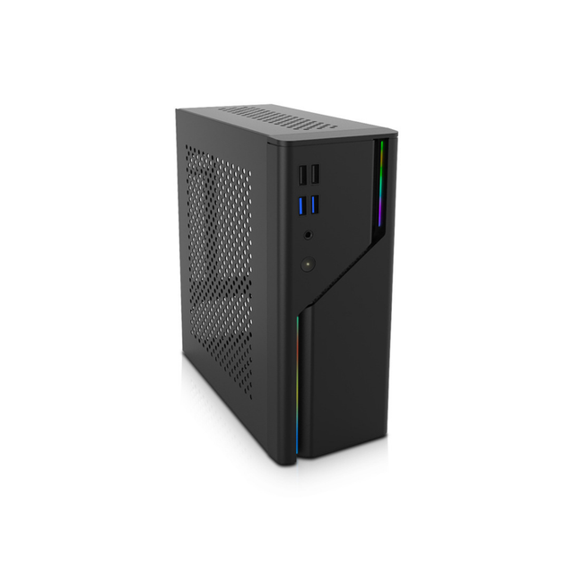 K16 Slim Vertical Mini ITX Industrial PC Case 1U PSU Support PCIe Expansion RGB Optional Metal Enclosure OEM ODM Embedded System