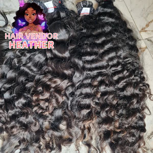 廉价100% 处女角质层对齐天然编织人发12A级越南双拉体波人发束 - Product Image 5