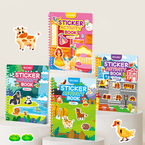 Custom Sticker <strong>Book</strong> 50 Reusable Stickers PP/Non-woven Fabric Girls Ages 3-5 <strong>Easter</strong> Basket Stuffers Gift Ideas No Mess Travel - Product Image 5