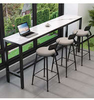 Tabouret de bar moderne rétro durable au design nouveau, avec pieds en bois et métal, meubles pour restaurant, table de bar