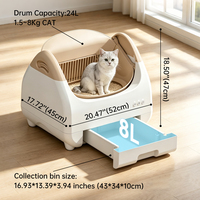 Litière automatique intelligente en plastique pour chat, très vendue, avec nettoyage automatique, facile à nettoyer et contrôle des odeurs, pour plusieurs chats