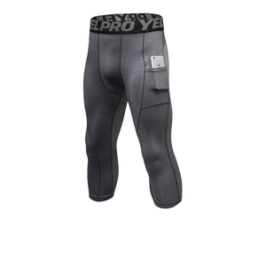 Pantalones de compresión 3/4 para <span class=keywords><strong>hombre</strong></span>, medias deportivas para correr, atléticas, geniales, secas - Product Image 3