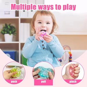 Juguete antiestrés de goma elástica con forma de garra de gato, con polvo dorado y maltosa, que reproduce música al apretar, para niños de 5 a 7 años, colorido y de alta calidad. - Product Image 3