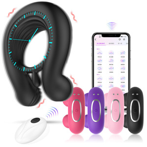 JoyPark Dual Motor Tahan Air Remote Control Mainan Seks Eksotis Bergetar Cincin Penis Pengunci untuk Stimulasi Klitoris - Product Image 1