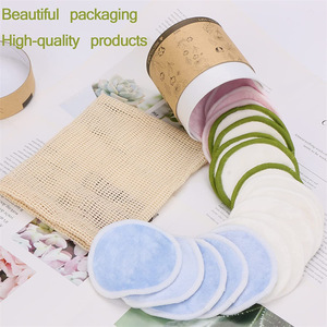 Produttore all'ingrosso lavabile personalizzato fibra di bambù carbone può essere riutilizzato struccante pad - Product Image 6