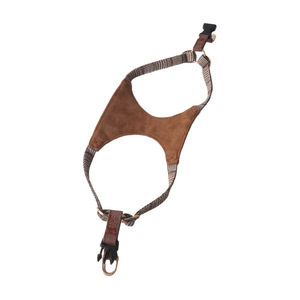 Harnais de luxe pour animaux de compagnie, extensible, style britannique, à boutons, motif écossais, gilet de promenade pour petits chiens - Product Image 3