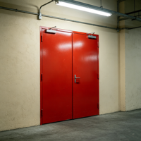 Porte coupe-feu certifiée UL, résistance au feu 60/90 minutes, faible quantité minimale de commande, porte coupe-feu double battant pour écoles et intérieurs