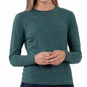T-shirt à manches longues de luxe pour femmes, vêtements de détente personnalisés, respirant, en polyester et élasthanne, jersey ajusté, pour l'automne - Product Image 1