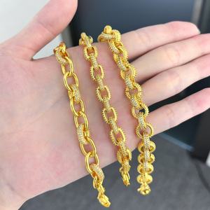 Bracelet tendance en laiton plaqué or avec zircon de Jxx Fashion, bracelets unisexes pour femmes et hommes - Product Image 2