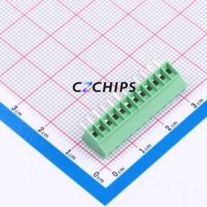 1725753 Screw Terminal Block P=2.54mm Connector ( Pitch: 2.54mm )( Color: Green )( Total PIN Count: 12P )( Number of Rows: 1 ) - Product Image 1