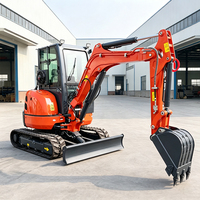 Mini-excavatrice sur chenilles hydraulique diesel avec pelle brise-roche CE