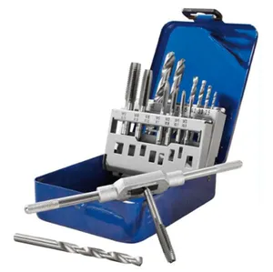 BGX-kit d'outils de perçage et de taraudage manuel en métal, 15 pièces
