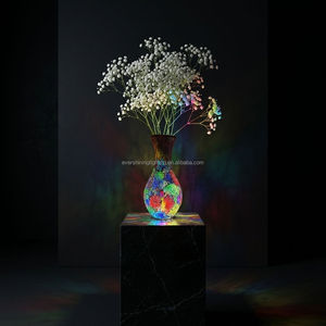 Lampe en mosaïque de verre artisanale colorée de <span class=keywords><strong>Marrakech</strong></span> avec base en métal, lampe de bureau turque marocaine USB pour la décoration du salon - Product Image 5