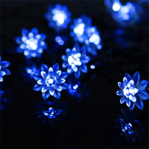 Guirlande de fleurs de Lotus multicolores, lampes scintillantes, décoration de jardin, guirlande de lumières féeriques, décoration de fête d'anniversaire, décor de chambre de fille - Product Image 1