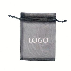 Sacs en organza personnalisés avec cordon de serrage 10x15cm, petites pochettes cadeaux, sacs en maille pour bijoux et boucles d'oreilles, couleur unie pour les fêtes - Product Image 3