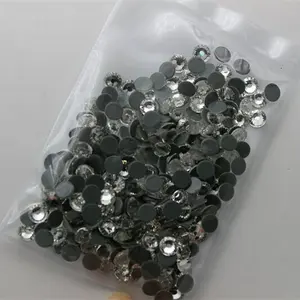 Flatback blanco cristal de hierro caliente arreglar diamantes de imitación