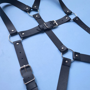 สายรัดหนังสีดำสำหรับผู้ชาย สไตล์พังก์ สำหรับงานปาร์ตี้ รุ่น M-055 - Product Image 3