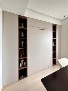 Kit de Herrajes para <span class=keywords><strong>Cama</strong></span> Plegable de Pared, Mueble de Dormitorio <span class=keywords><strong>Horizontal</strong></span> Multifuncional con Mecanismo de Madera Maciza Moderna - Product Image 1
