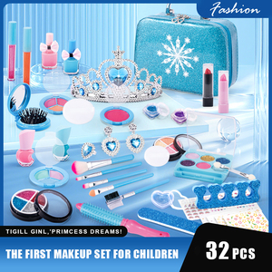 Set de Maquillaje de Princesa Frozen de 32 Piezas, Lavable, No Tóxico, Kit de Cosméticos para Niñas, Juego de Imitación, Maquillaje Real para Niñas - Product Image 2