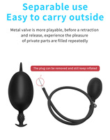 Énorme plug anal en silicone gonflable, stimulateur pour gros plaisir anal, jouet sexuel anal, pompe anale, jouet pour adultes gays