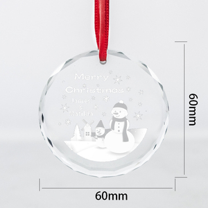 Adornos Navideños de Cristal K9 en Blanco al por Mayor, Decoración Personalizada con Grabado Láser 3D, Colgante de Cristal - Product Image 5