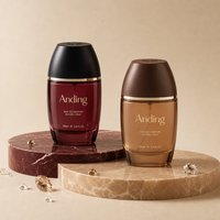Flacon de parfum en verre vide de 50 ml personnalisé avec logo imprimé, vente en gros par le fabricant Anding Stock