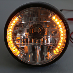 Motor 7 inch Universal Round Motorcycle Headlight Amber Light <strong>Lamp</strong> for <strong>Harely</strong> - Product Image 4