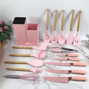 Juego de Utensilios de Cocina de Silicona de 19 Piezas, con Mango y Soporte, Calidad Premium, Gran Venta - Product Image 3
