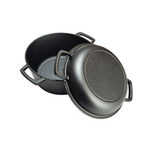 Ensemble de casseroles et poêles 2-en-1 en <span class=keywords><strong>fonte</strong></span> pré-assaisonnée pour braiser, mijoter, saisir et cuire - Product Image 6