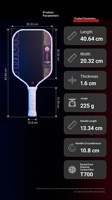 Raquette de pickleball en fibre de carbone T700 P2 41,6 cm 220 g Vente chaude transfrontalière Europe États-Unis