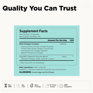 Biokom Étiquette Personnalisée Capsule de Collagène de Poisson Multi Bovin avec Type <span class=keywords><strong>L</strong></span>, <span class=keywords><strong>Ll</strong></span>, <span class=keywords><strong>Lll</strong></span>,V & X pour la Croissance des Cheveux, de la Peau des Ongles et Soutien des Articulations - Product Image 2