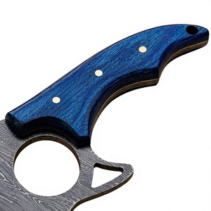Cuchillo de Desollado JEXMOO ENTERPRISES, Hecho a Mano, de Acero de Damasco, con Hoja de 9 Pulgadas, Mango de Madera y Funda de Cuero - Product Image 6