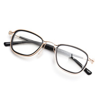 Lunettes de vue unisexes pour adultes, faites à la main, rétro artistique, plates, avec monture en métal et miroir, style rond, punk