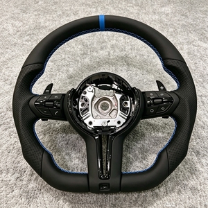 Volante Deportivo de Cuero Negro M Performance para <span class=keywords><strong>BMW</strong></span> 320 <span class=keywords><strong>525</strong></span> F10 F15 F20 F25 F30 F15 F25 F07 F32 F35 F80 F82 F87 E90 D71 M3 M4 M5 - Product Image 4