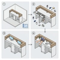 Comptoir de caisse moderne en bois pour magasin de proximité, grande capacité, multifonctionnel, pour commerce de détail et hôtel